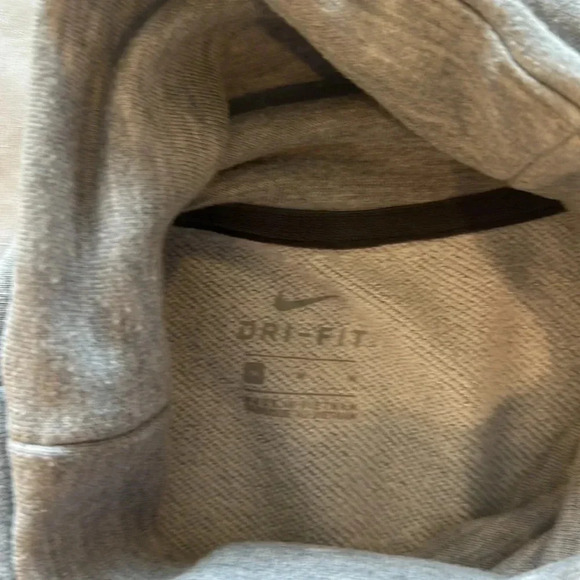 Nike Dri Fit 860130 Funnel Cowl Neck‎ Gray Pullover Sweatshirt Women's medium - Picture 4 of 5